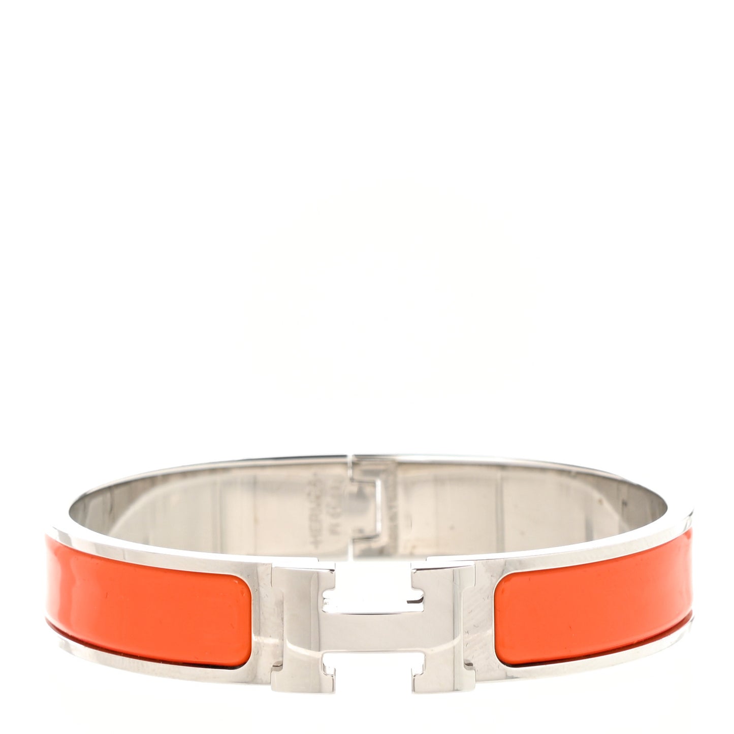 Enamel Narrow Clic Clac H Bracelet PM Orange