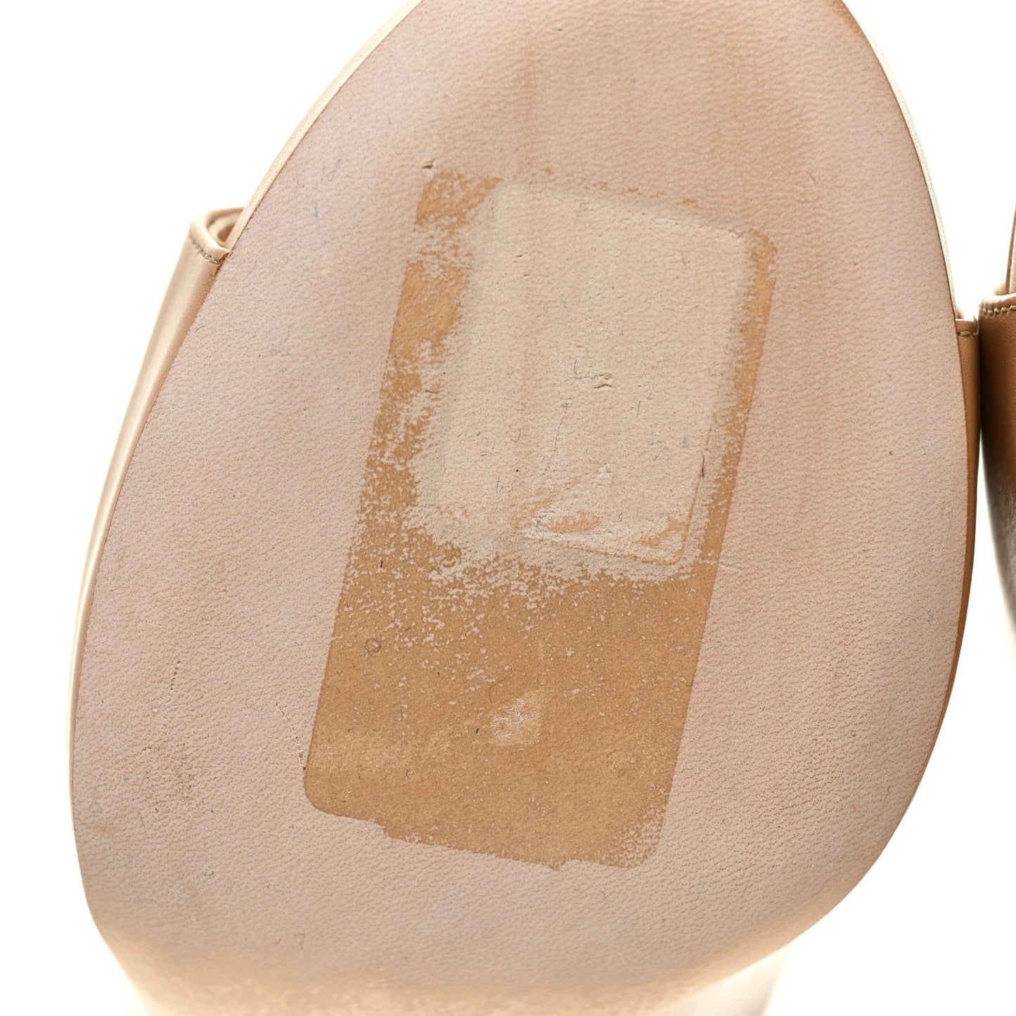 Lambskin Cork Chain CC Peep Toe Pumps 37 37.5 Beige