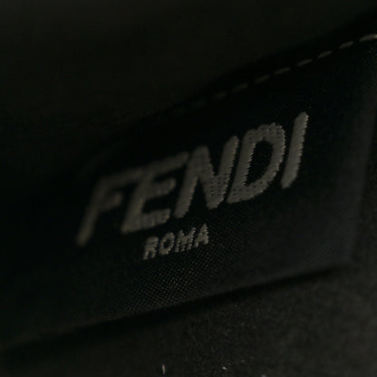 Fendi Vitello Century Velvet F is Fendi FF Small Kan I Shoulder Bag Black Tobacco 8 of 11