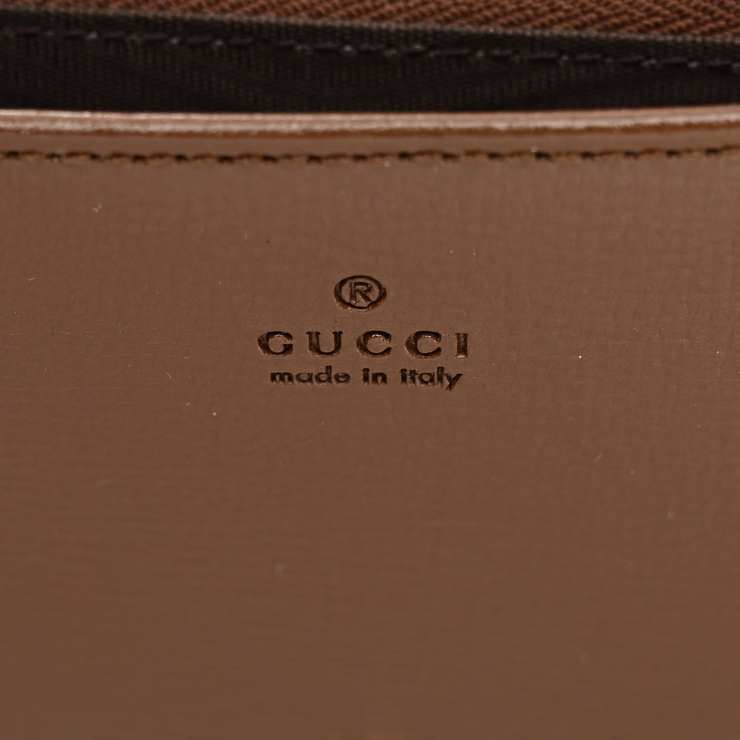 Gucci GG Supreme Monogram Azalea Calfskin Horsebit 1955 Wallet On Chain Beige Ebony Brown Sugar 6 of 10