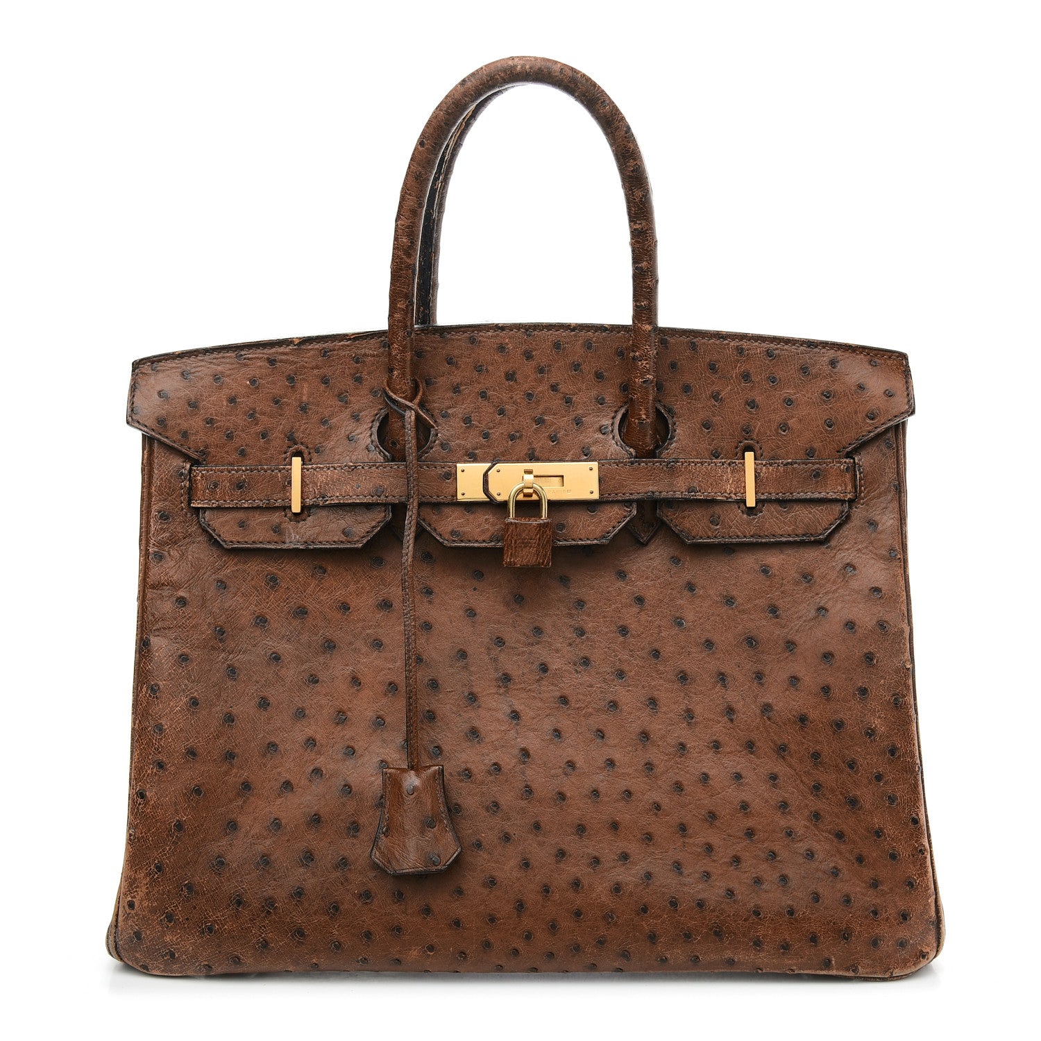 Hermes Ostrich Birkin 35 Noisette 1 of 16