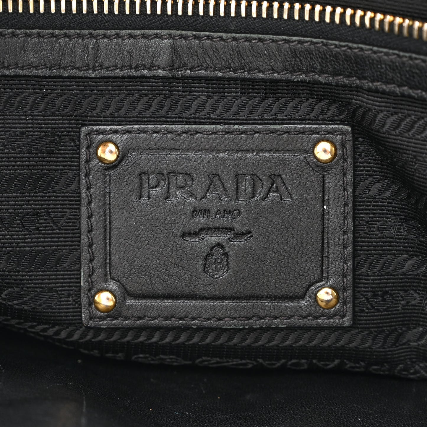 Vernice Stripes Shoulder Bag Black