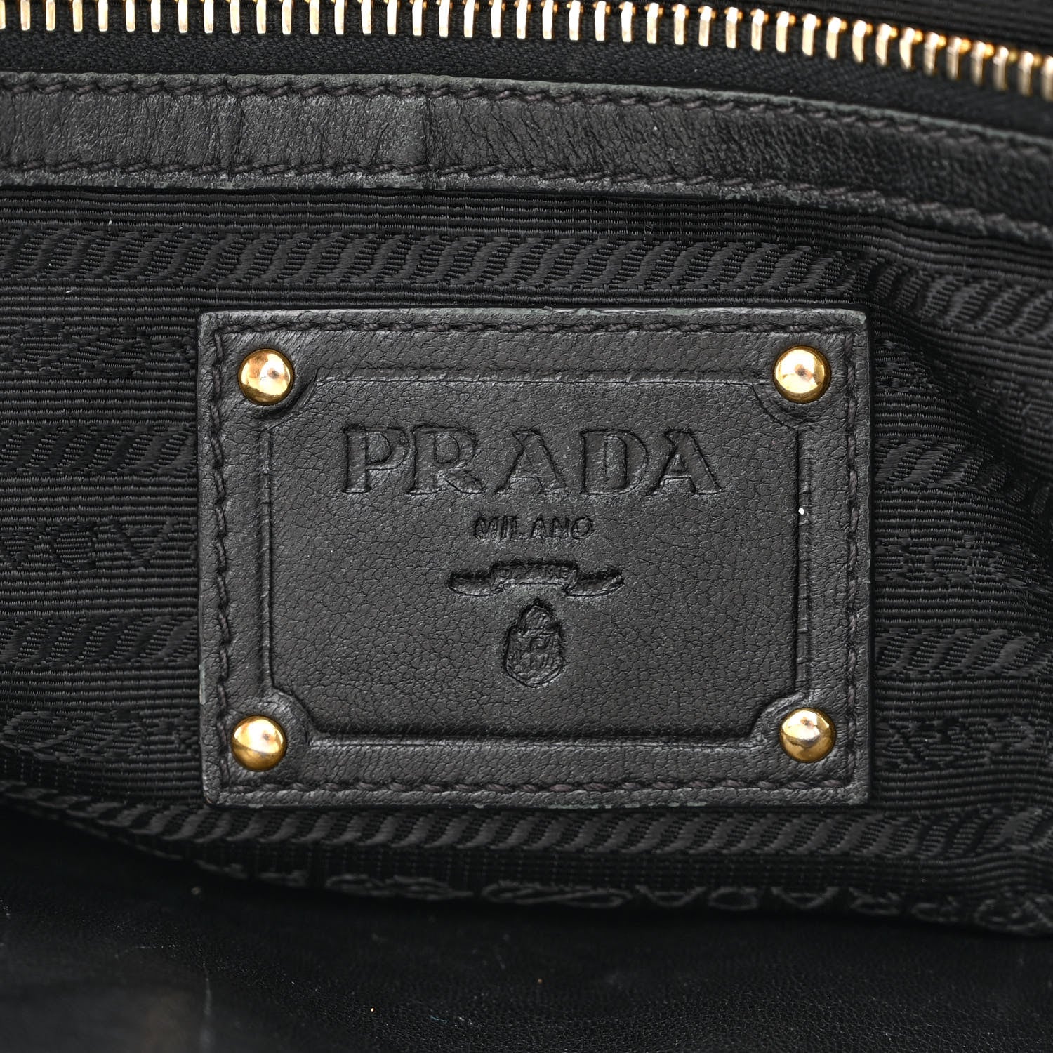 Prada Vernice Stripes Shoulder Bag Black 6 of 12