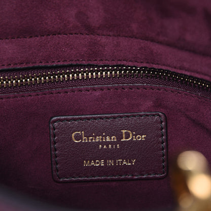 Christian Dior Calfskin Cannage Studded Medium Supple Lady Dior Deep Amaranth 7 of 8