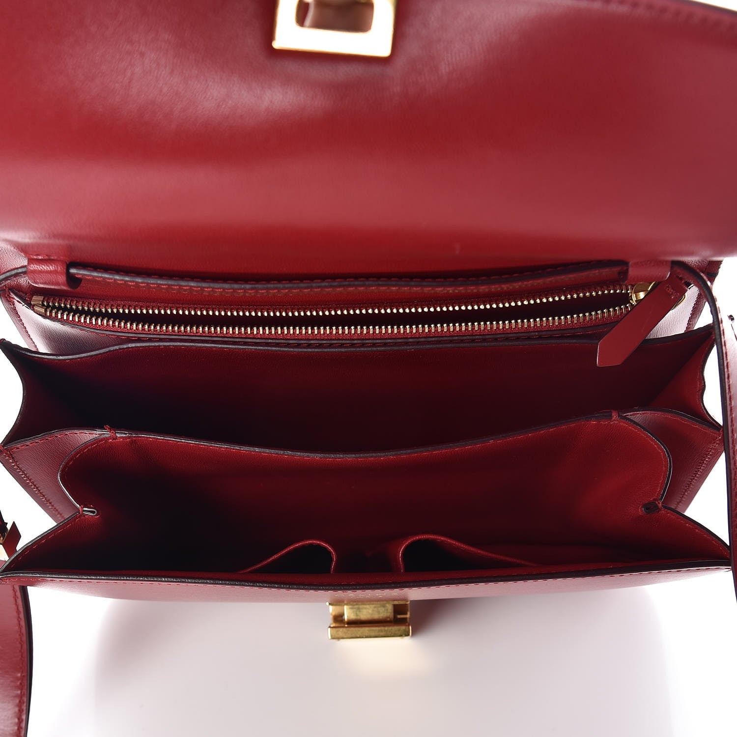 Celine Box Calfskin Medium Classic Box Flap Bag Red 5 of 13