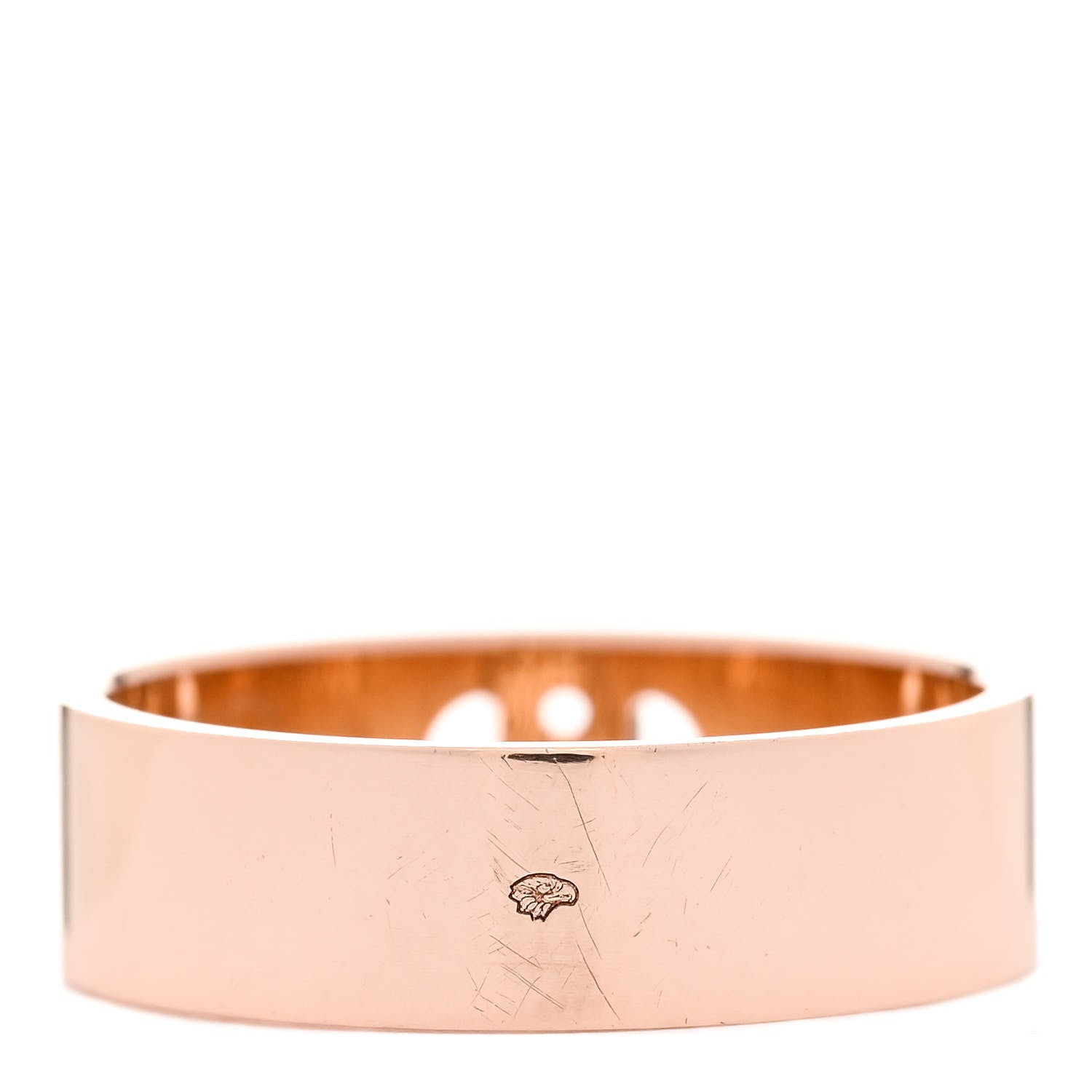 Hermes 18K Rose Gold Diamond PM H D'Ancre Ring 54 6.75 3 of 4