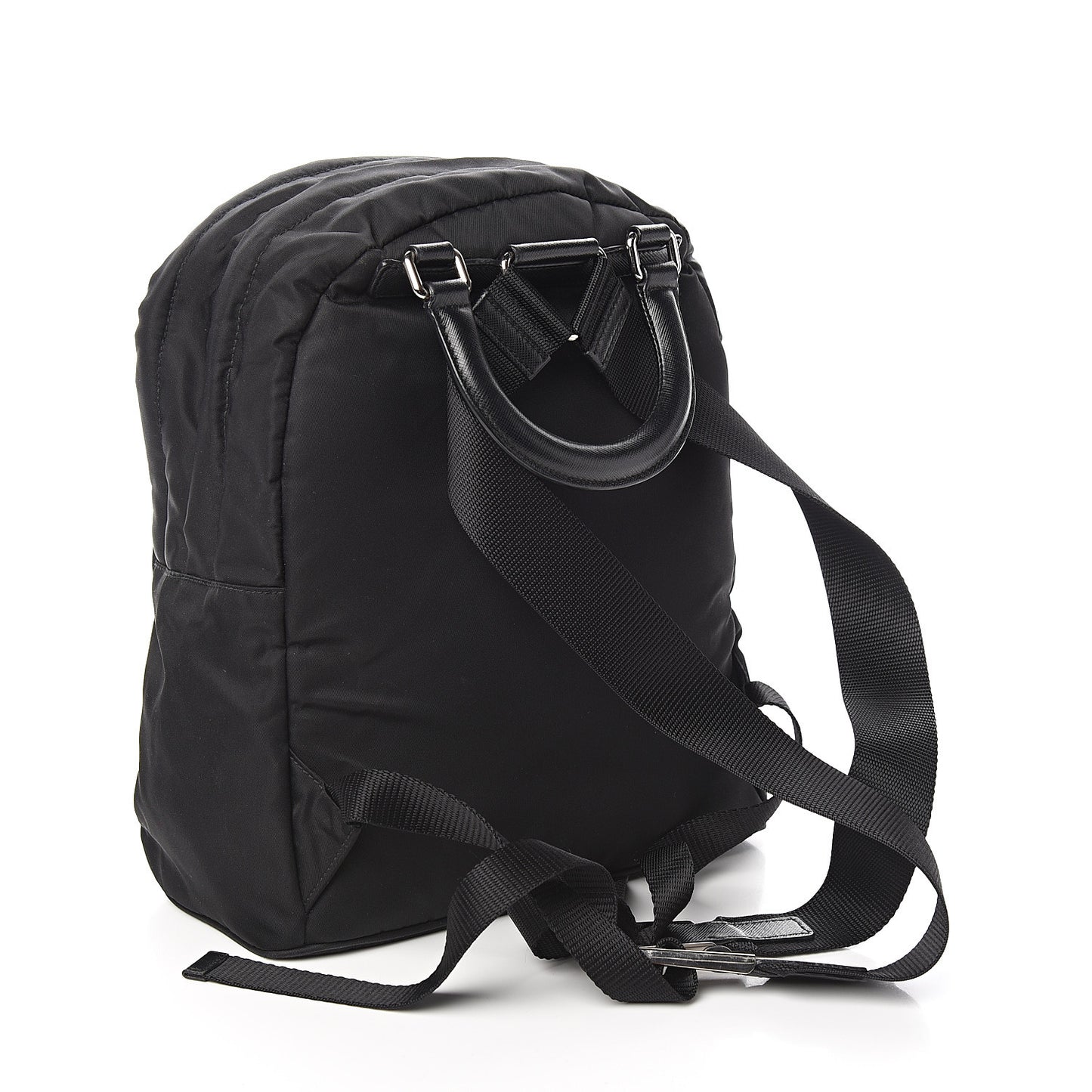Tessuto Nylon Saffiano Tote Backpack Black