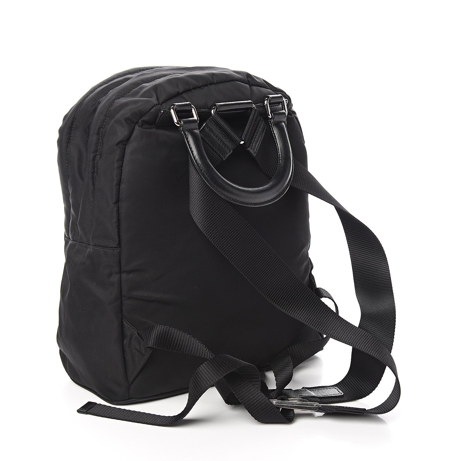 Prada Tessuto Nylon Saffiano Tote Backpack Black 2 of 10