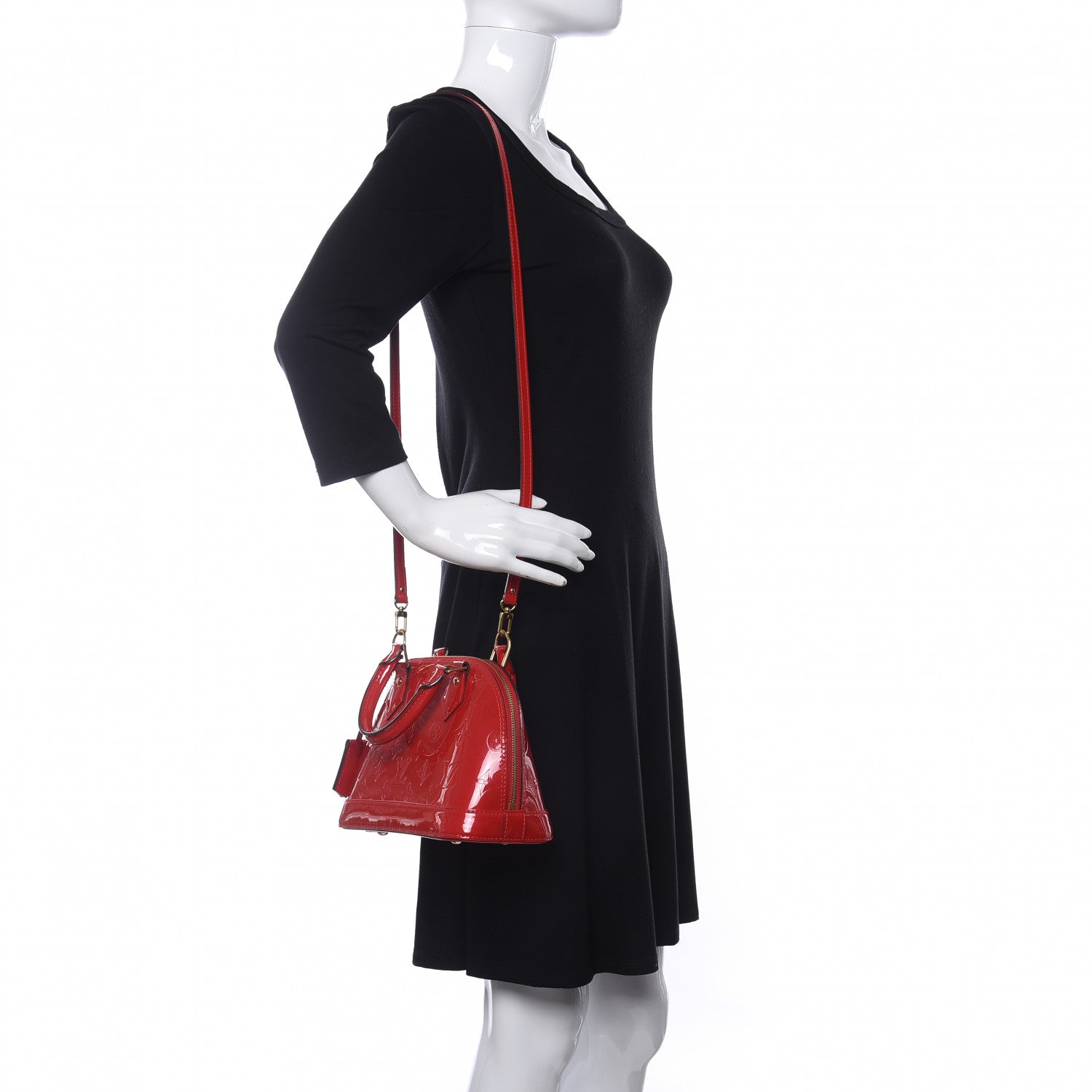 Louis Vuitton Vernis Alma BB Cherry 2 of 9