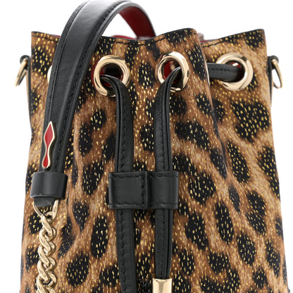 Christian Louboutin Leopard Print Marie Jane Bucket Brown 7 of 10