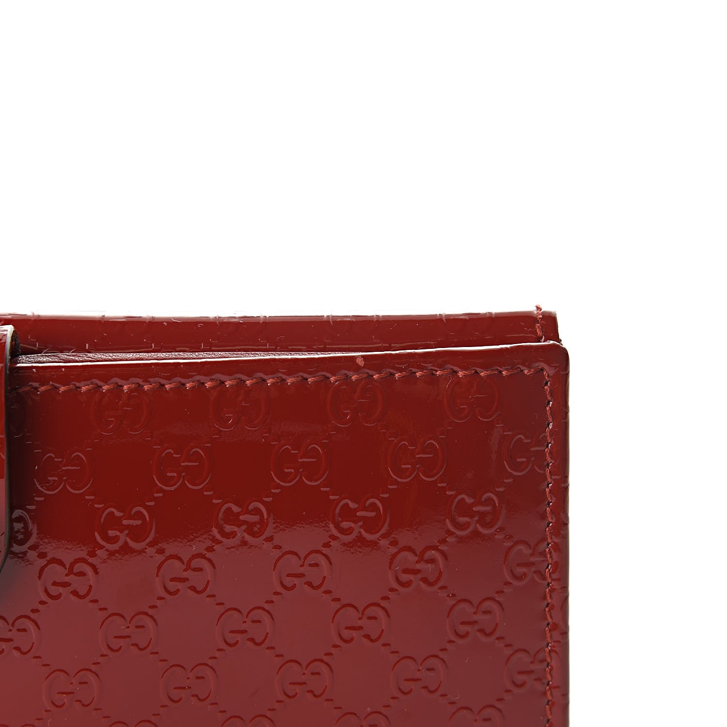 Gucci Patent Microguccissima Heart Continental Wallet Red 9 of 10