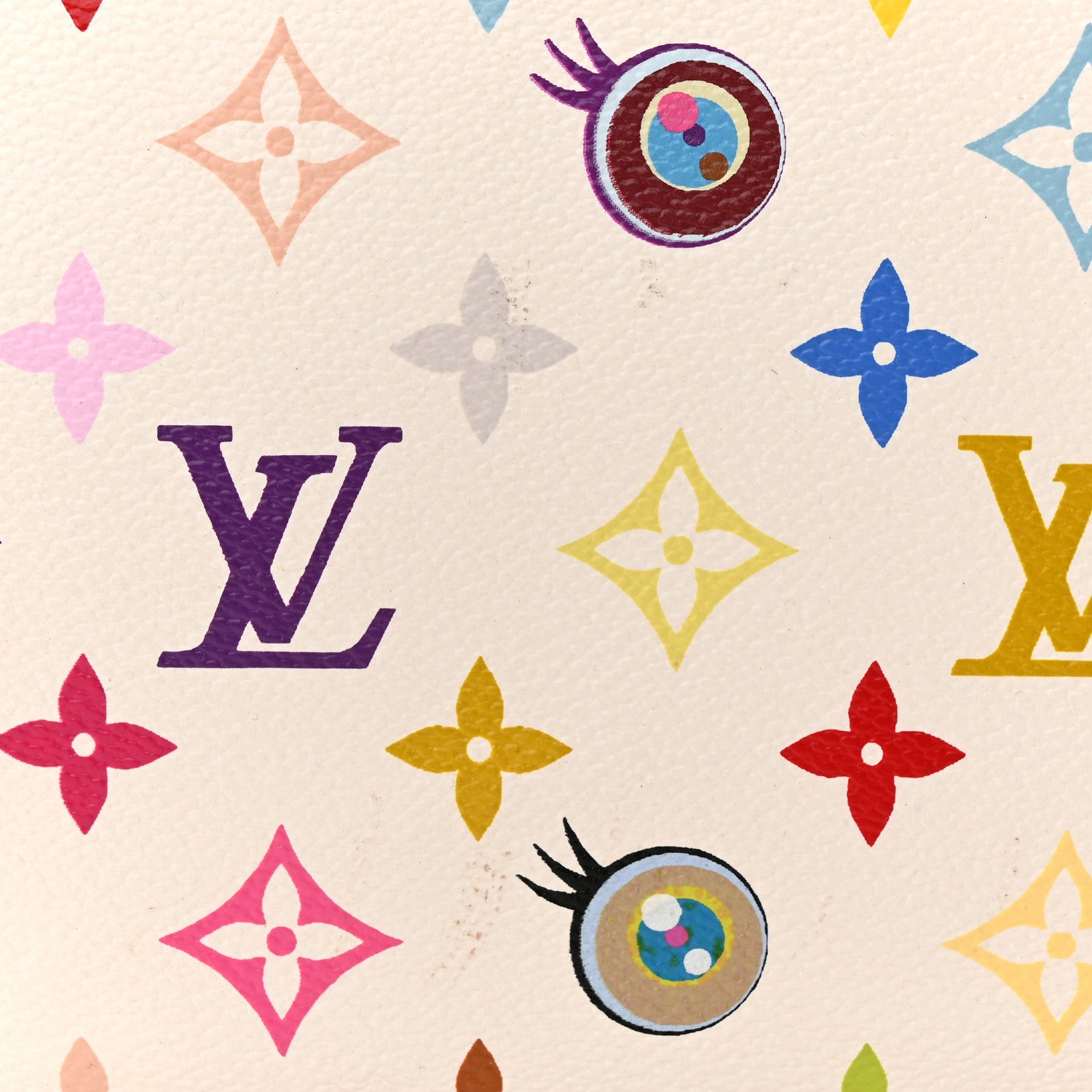Louis Vuitton Monogram Multicolor Murakami Eye Love You White 10 of 10