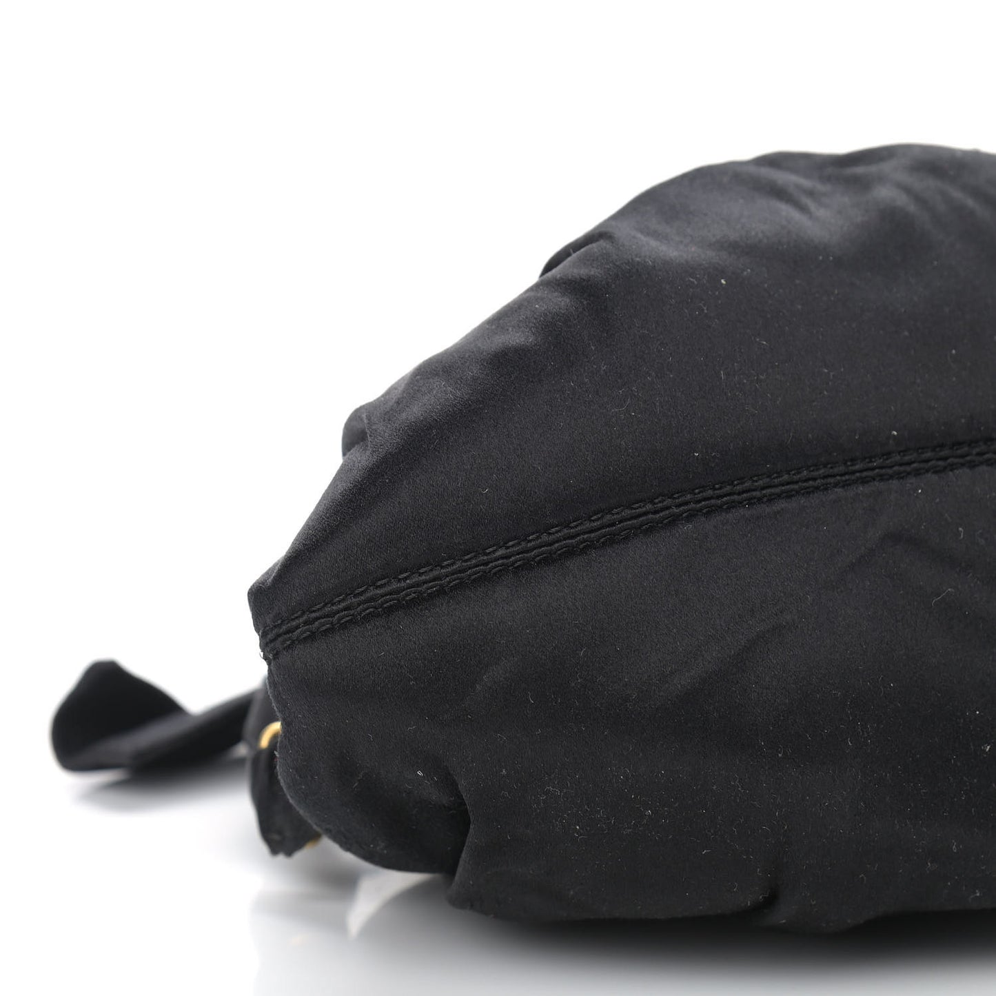 Satin Kisslock Evening Bag Black