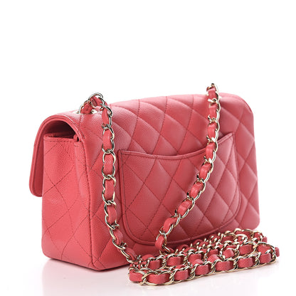 Chanel Caviar Quilted Mini Rectangular Flap Dark Pink 3 of 11