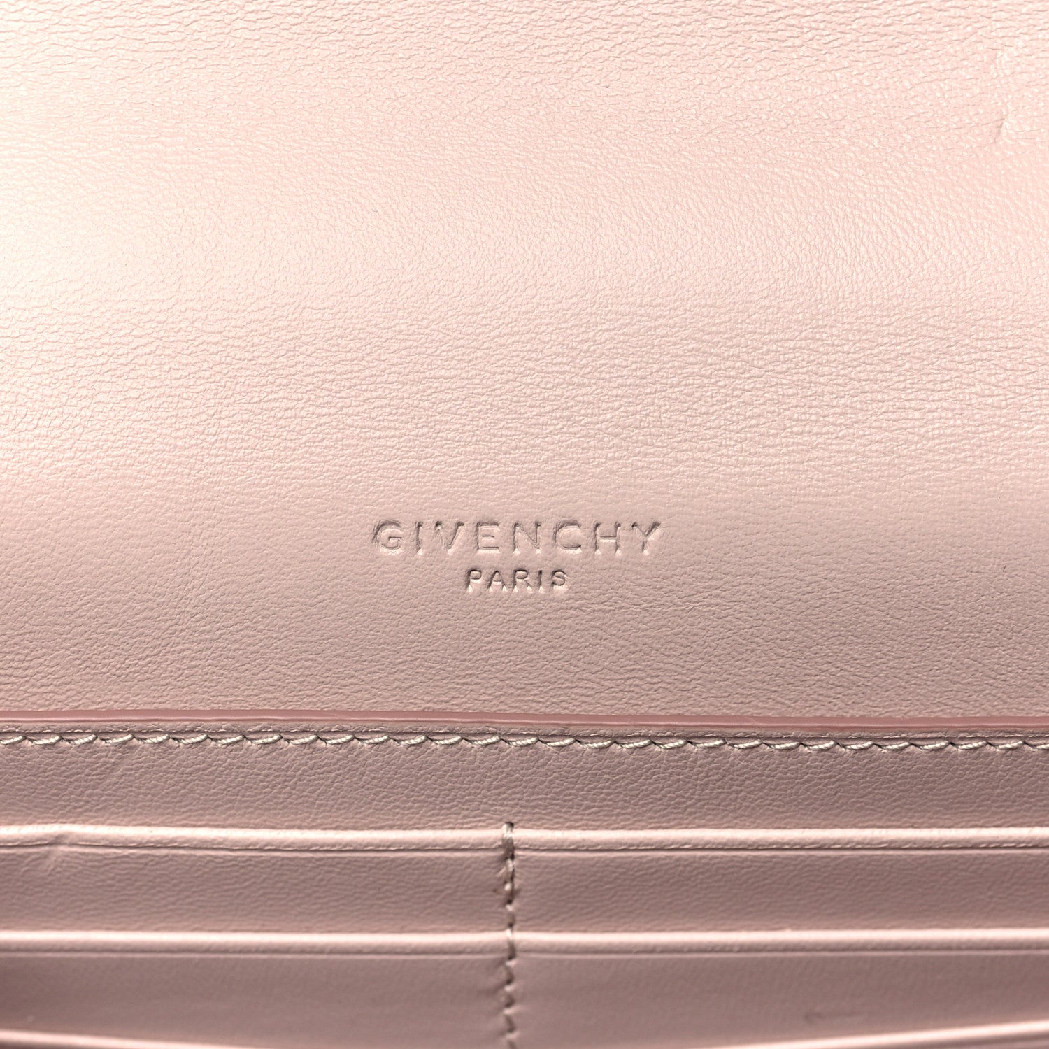 Givenchy Goatskin Quilted GV3 Strap Wallet Pale Pink 6 of 13