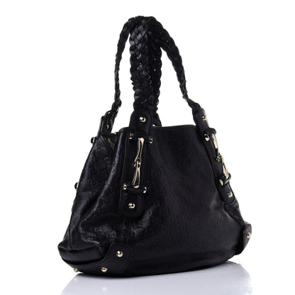 Gucci Guccissima Small Pelham Shoulder Bag Black 3 of 13