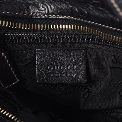 Gucci Guccissima Small Flat Messenger Bag Black 6 of 7