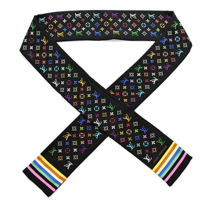 Louis Vuitton Silk Monogram Multicolor Bandeau Black 1 of 5