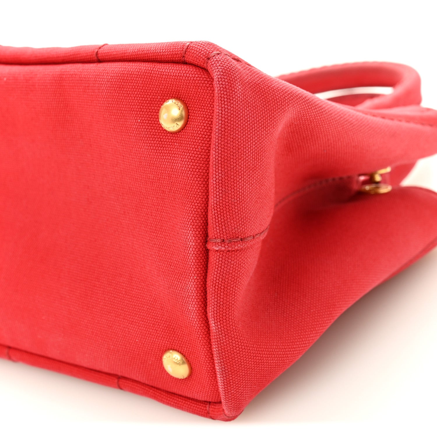 Prada Canapa Small Logo Tote Rosso 10 of 10