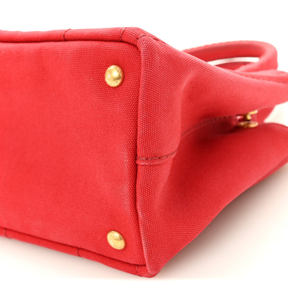 Prada Canapa Small Logo Tote Rosso 10 of 10
