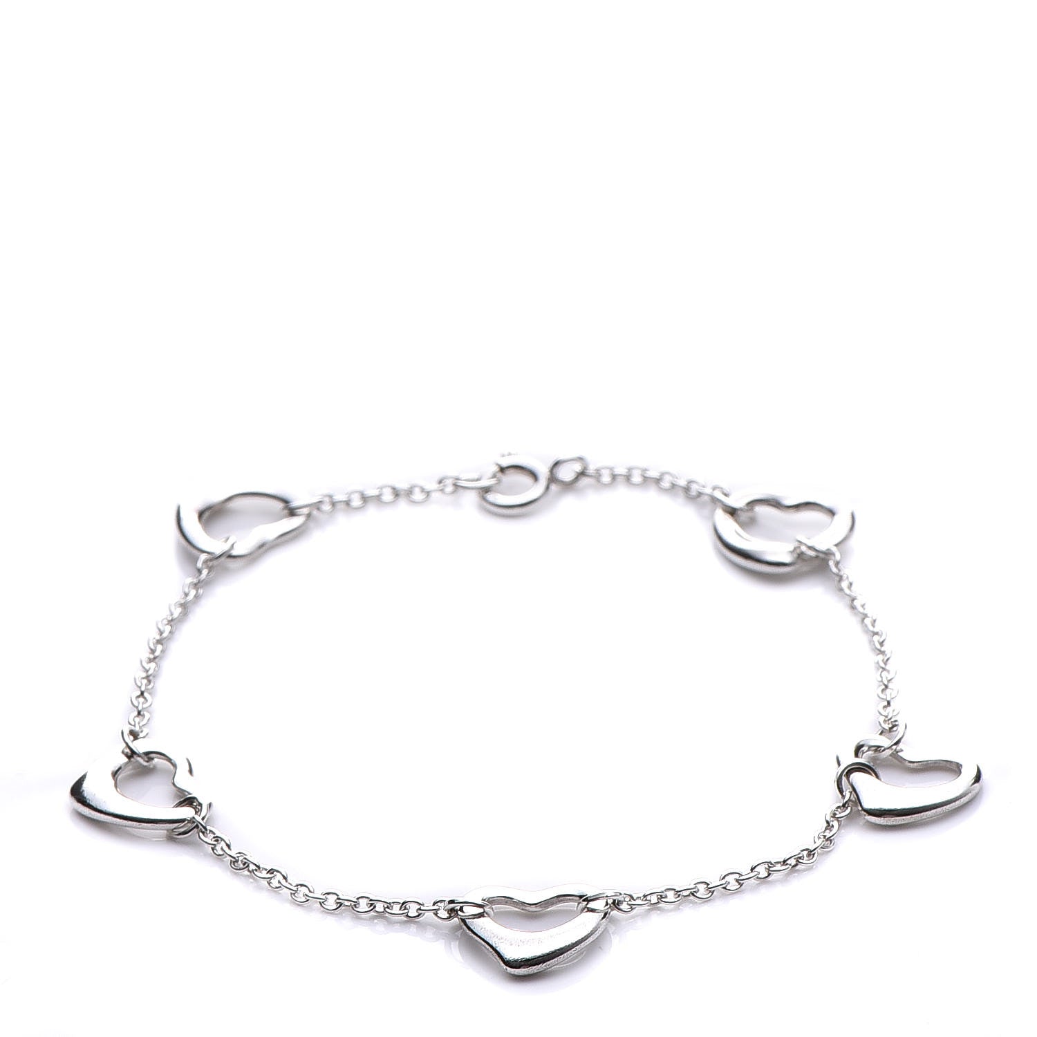 Tiffany Sterling Silver Elsa Peretti Open Heart Bracelet 4 of 7