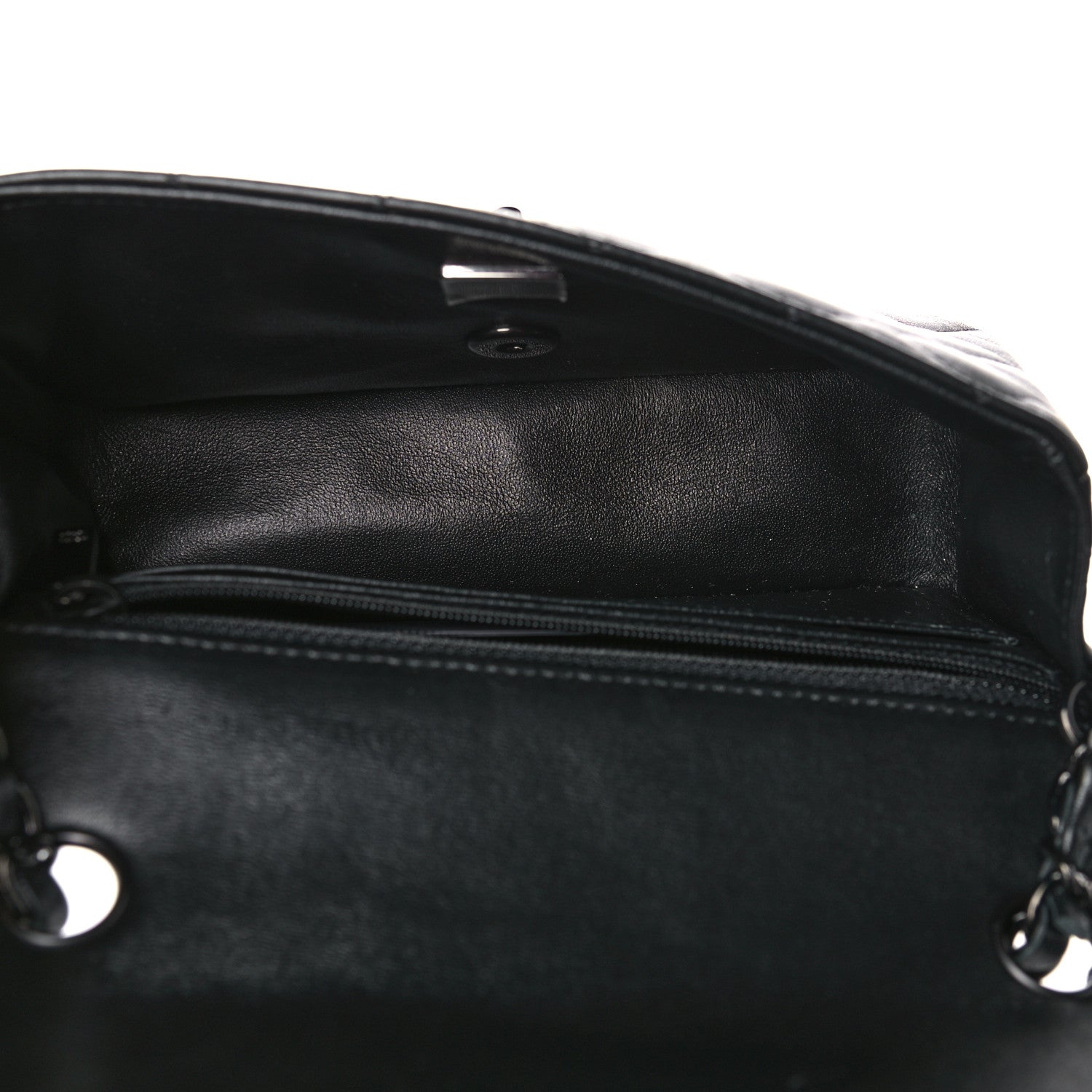 Chanel Lambskin Quilted Mini Rectangular Flap So Black 5 of 14