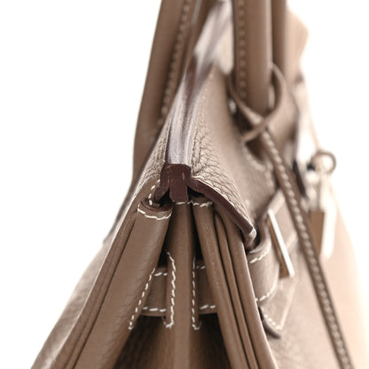 Hermes Taurillon Clemence Birkin 30 Etoupe 18 of 23