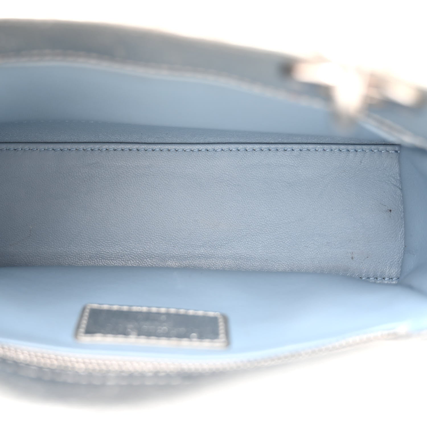 Christian Dior Metallic Grained Calfskin Cannage Small Lucky Badges My Lady Dior Silver 5 of 19