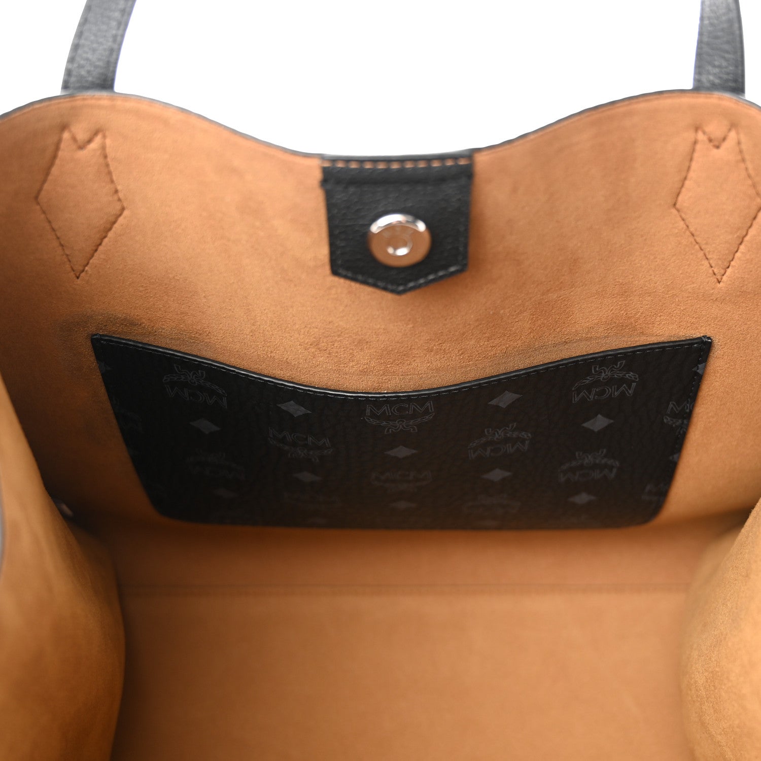 MCM Visetos Medium Luisa Shopper Tote Black 15 of 15