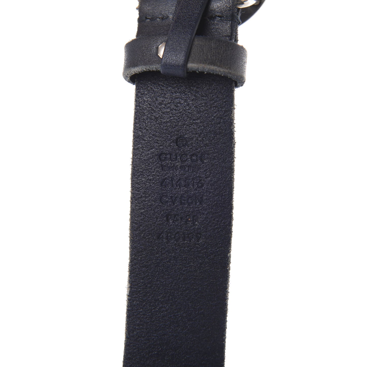 Cuoio Toscano Nickel Double G 30mm Belt 95 38 Blue