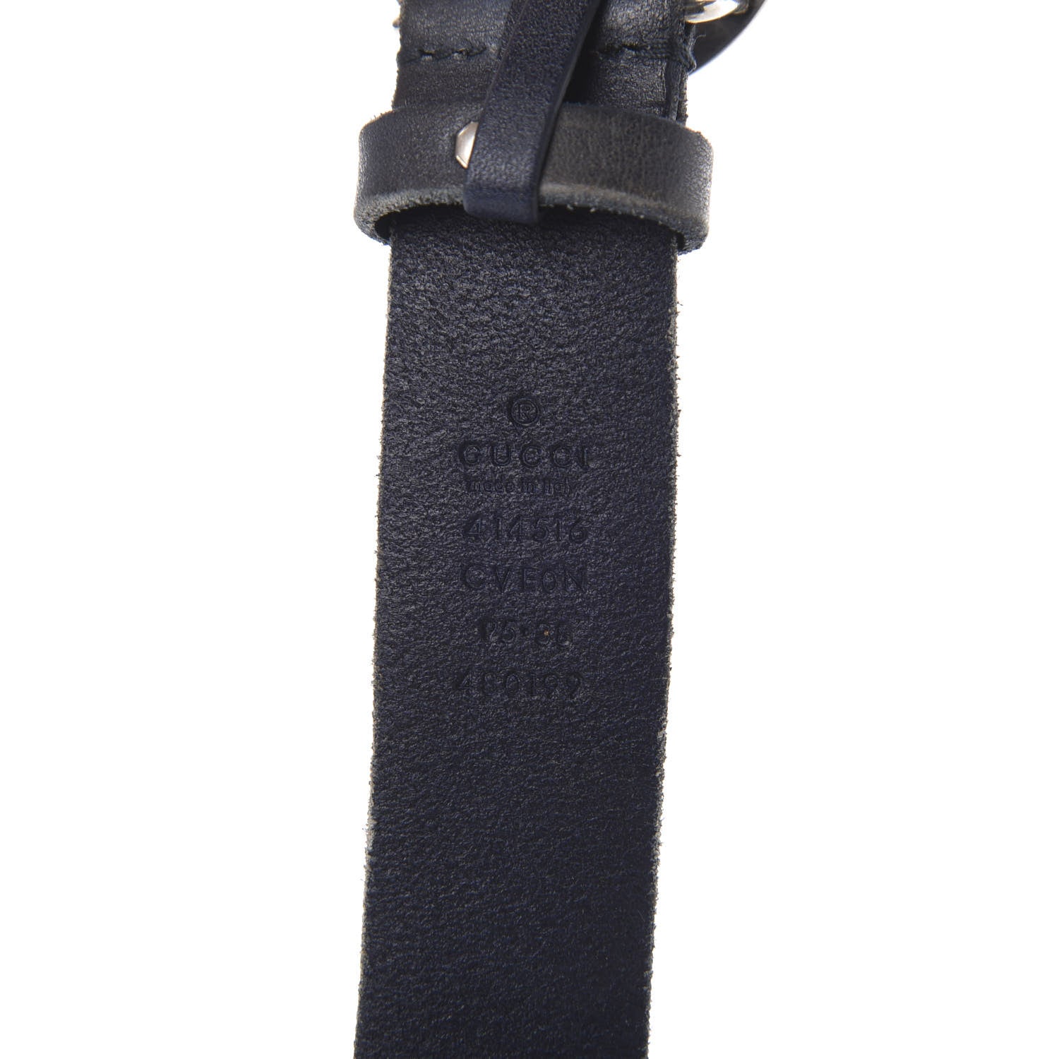 Gucci Cuoio Toscano Nickel Double G 30mm Belt 95 38 Blue 3 of 8