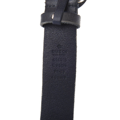 Gucci Cuoio Toscano Nickel Double G 30mm Belt 95 38 Blue 3 of 8