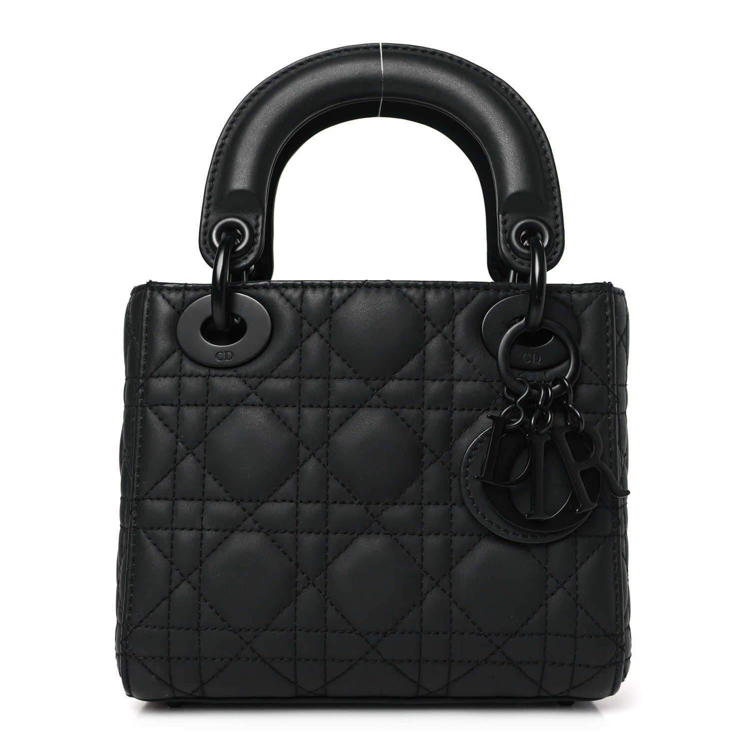 Christian Dior Ultra Matte Calfskin Cannage Mini Lady Dior Black 1 of 9
