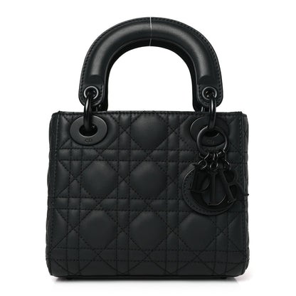 Christian Dior Ultra Matte Calfskin Cannage Mini Lady Dior Black 1 of 9