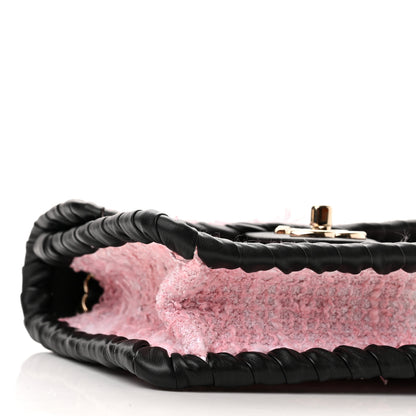 Chanel Tweed Braided Calfskin Mini My Own Frame Flap Pink Black 9 of 11