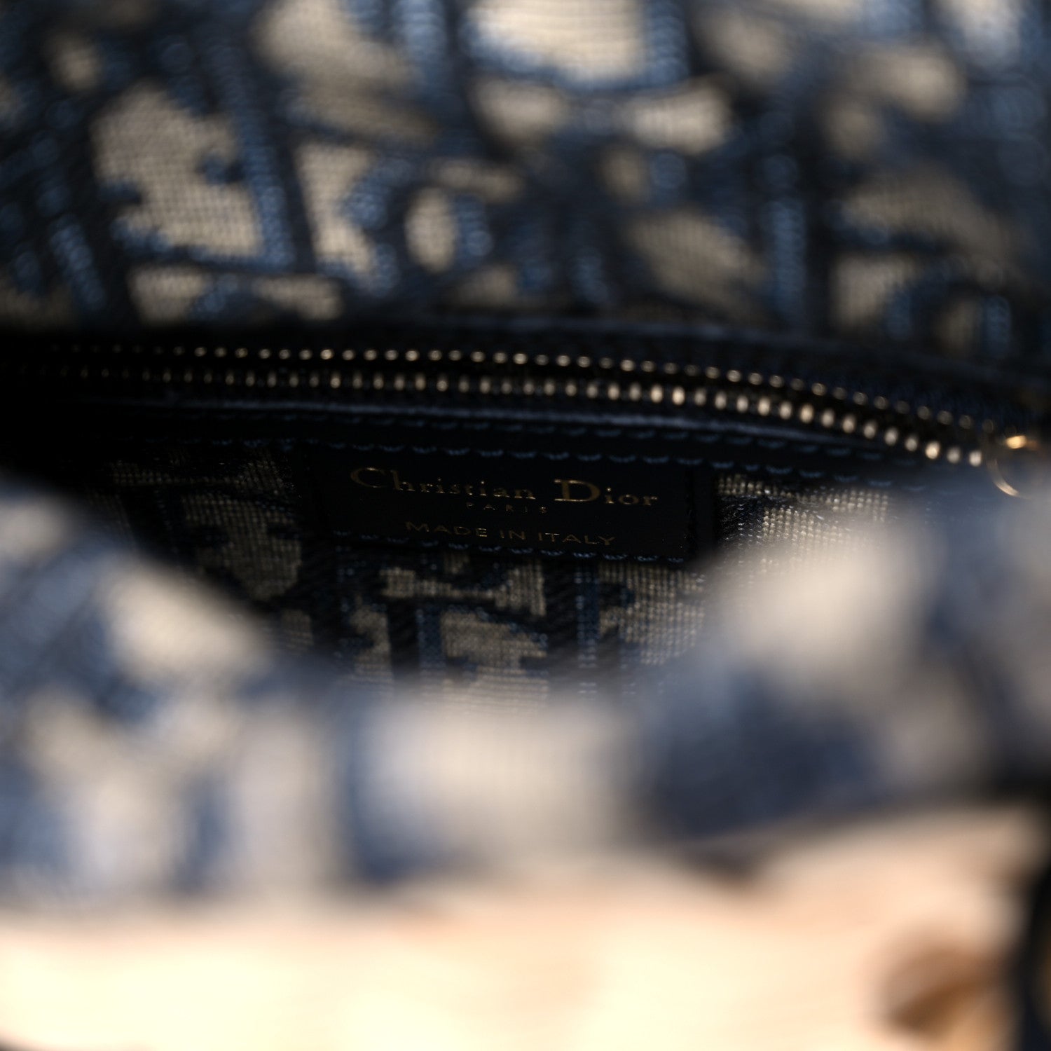 Christian Dior Wicker Oblique Mini Lady Dior Bag Blue 7 of 9