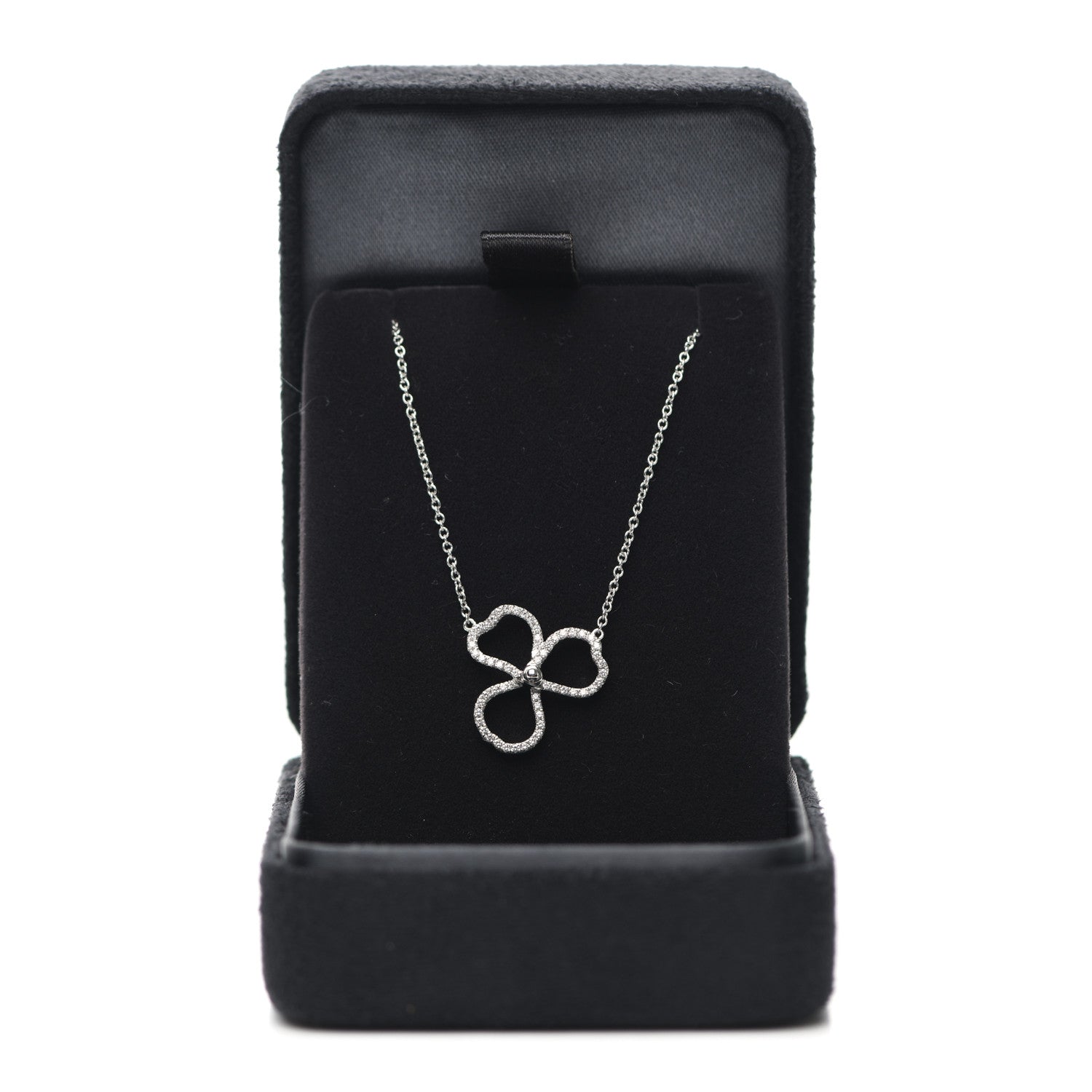 Tiffany Platinum Diamond Small Paper Flowers Pendant Necklace 6 of 6