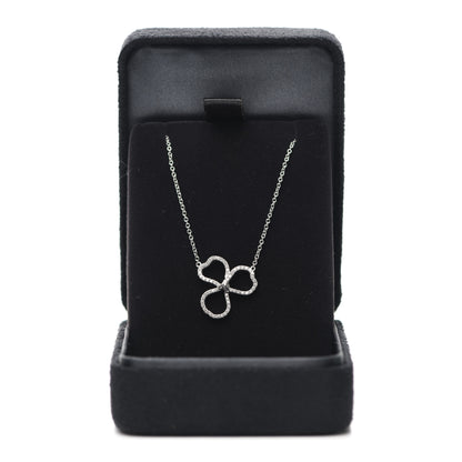 Tiffany Platinum Diamond Small Paper Flowers Pendant Necklace 6 of 6