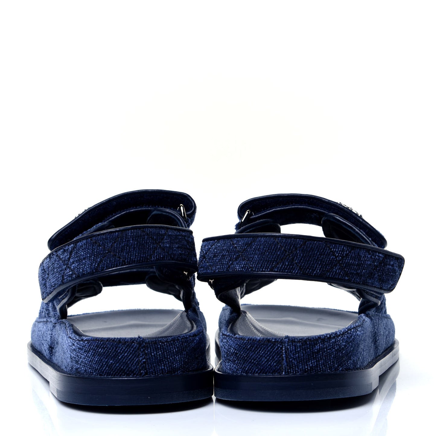 Velvet Velcro Dad Sandals 40 Blue