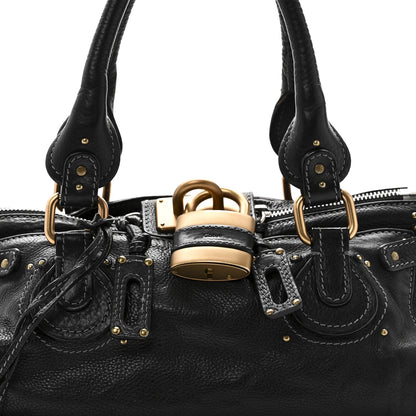 Chloe Calfskin Medium Paddington Satchel Black 7 of 9