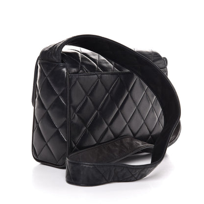 Chanel Lambskin Quilted CC Flap Shoulder Bag Black 3 of 9