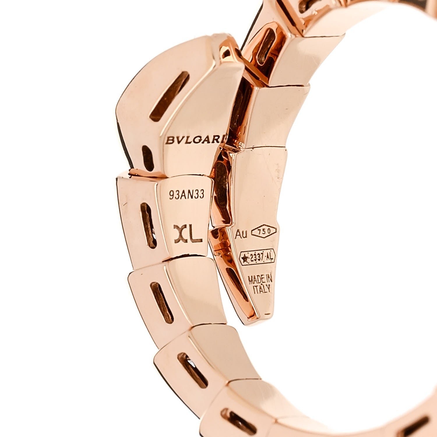 Bulgari 18K Rose Gold Diamond Serpenti Viper Pave Ring XL 4 of 5