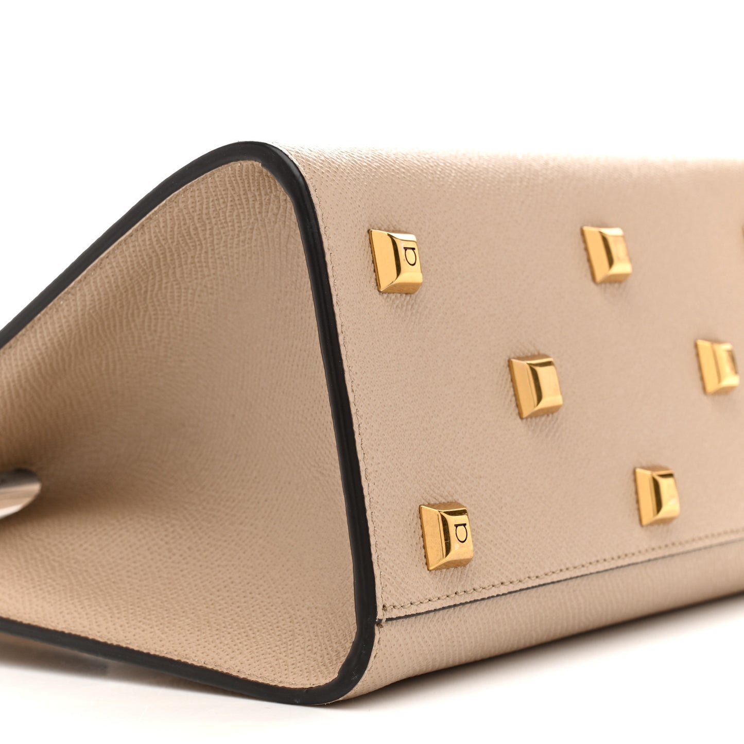 Hammered Calfskin Small The Studio Box Bag Daino