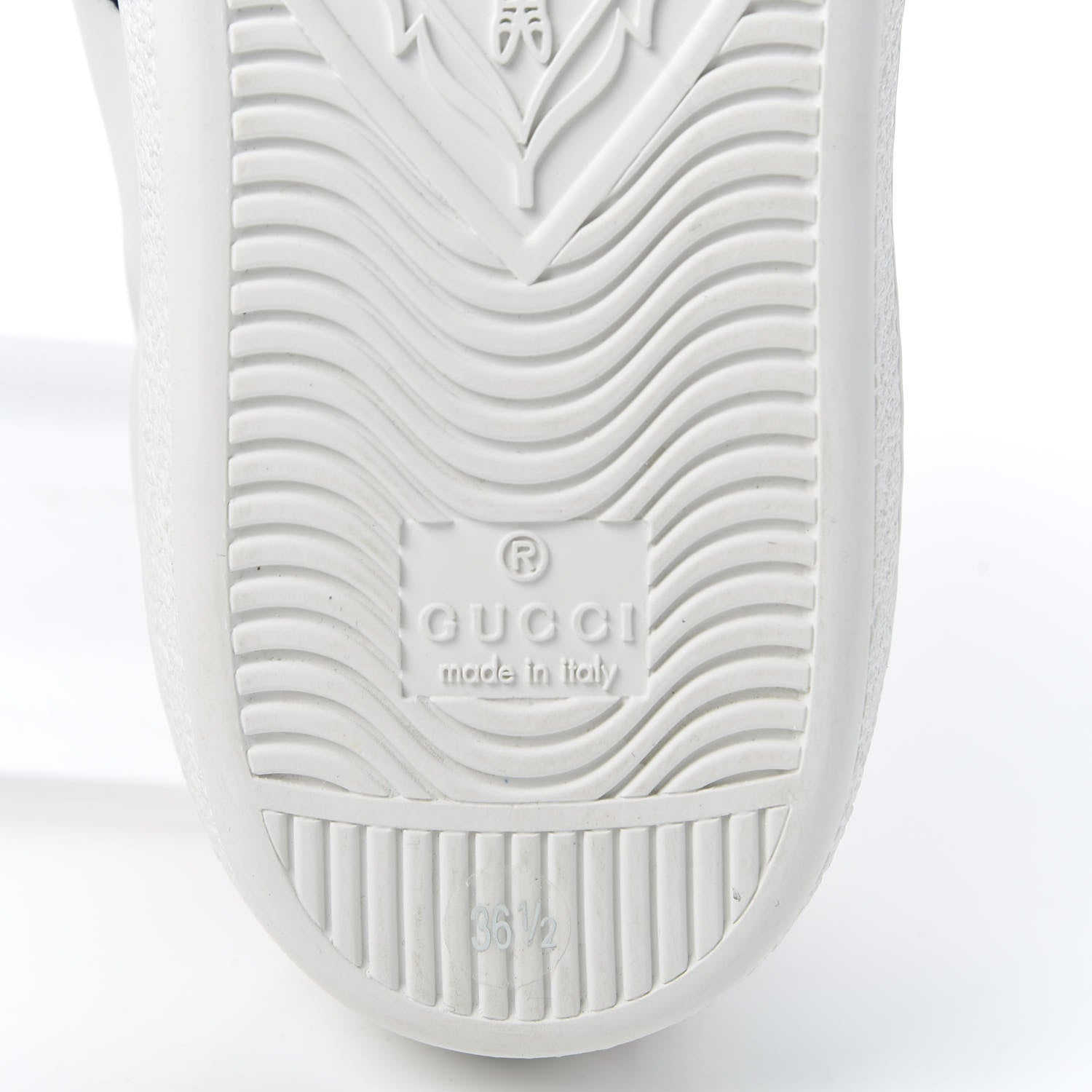 Gucci Calfskin Ayers Web Blind for Love Embroidered Womens Ace Sneakers 36.5 White 8 of 10