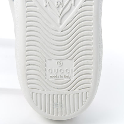 Gucci Calfskin Ayers Web Blind for Love Embroidered Womens Ace Sneakers 36.5 White 8 of 10