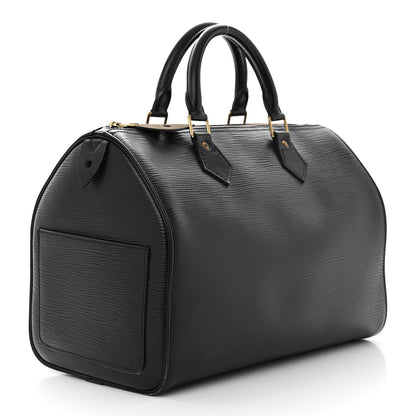 Louis Vuitton Epi Speedy 35 Black 3 of 12