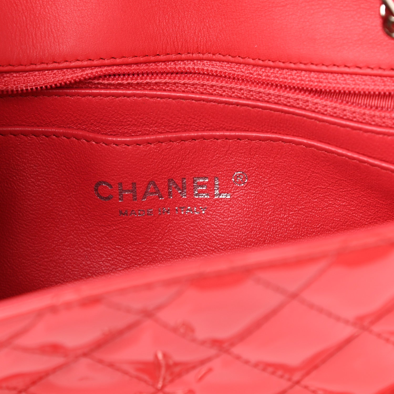 Chanel Patent Calfskin Quilted Mini Rectangular Flap Red 5 of 12