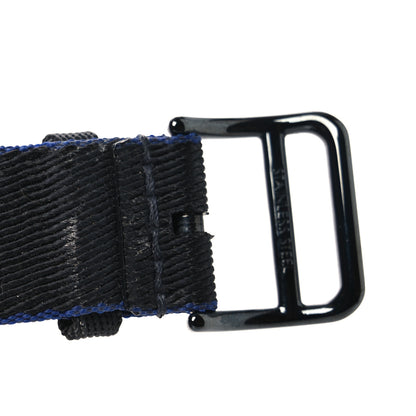 Hermes Nylon Weave Apple Watch Single Tour Band 42mm Black Bleu Saphir 5 of 6