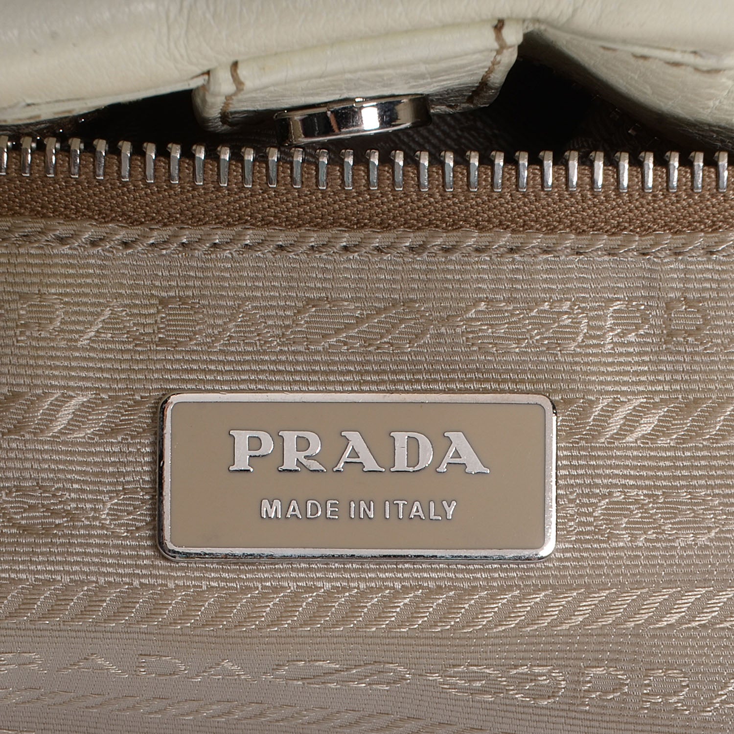 Prada Vitello Daino Foldover Pushlock Satchel Talco 7 of 11