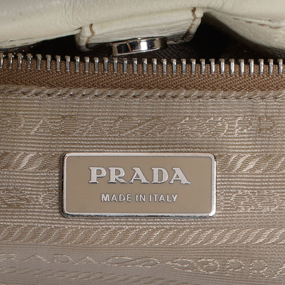 Prada Vitello Daino Foldover Pushlock Satchel Talco 7 of 11